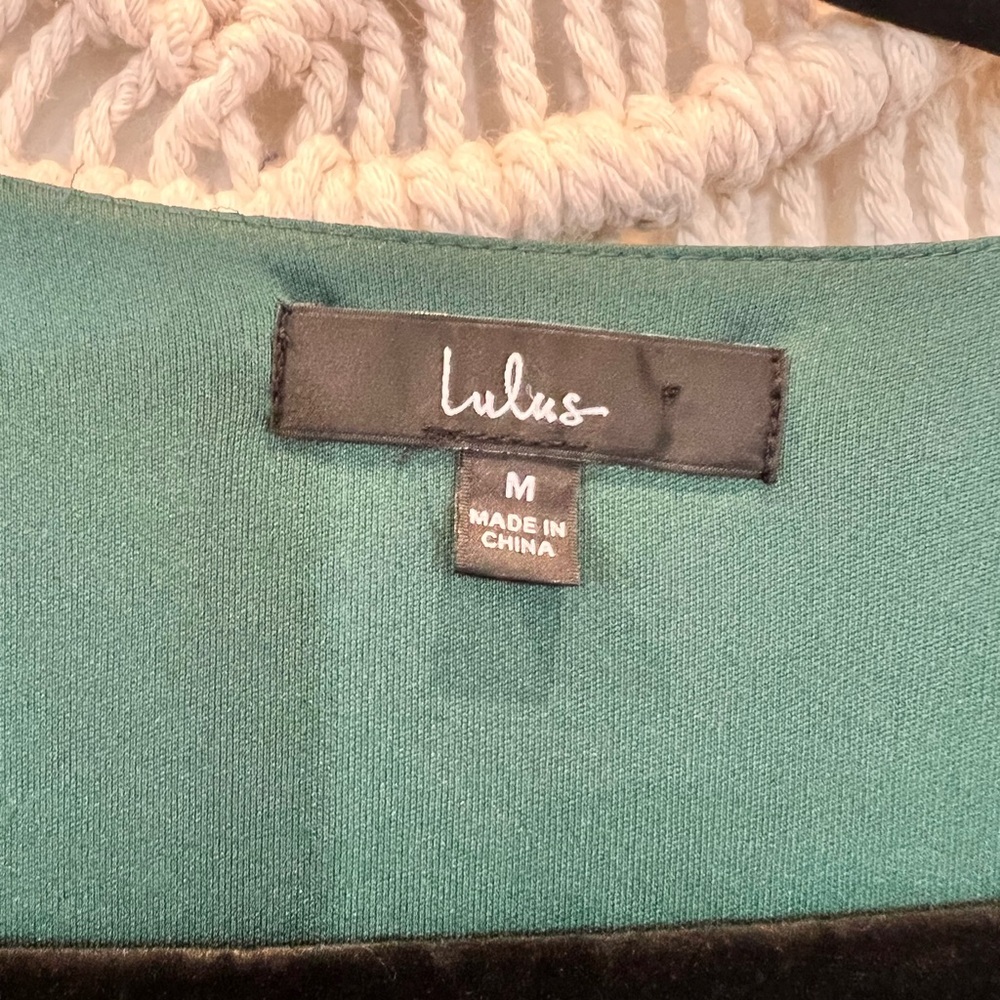 Lulus medium long dress emerald green